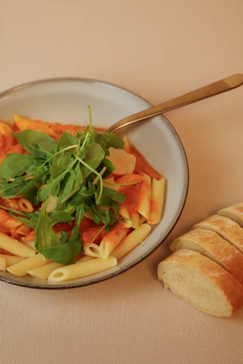 Pasta Mascarpone Rosso (in magnetron bereiden)
